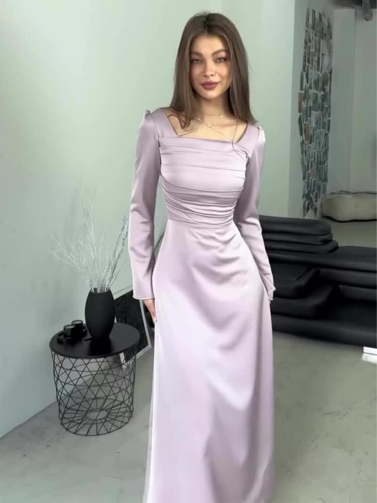 Diamond Strap Long Sleeve Dress